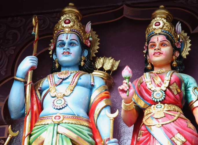 Rama Raksha Stotram Telugu - Lord Sri Rama and Devi Sita.